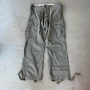 The Field Men's Cargo Pants 36x30 Olive Green Utility Workwear Cotton